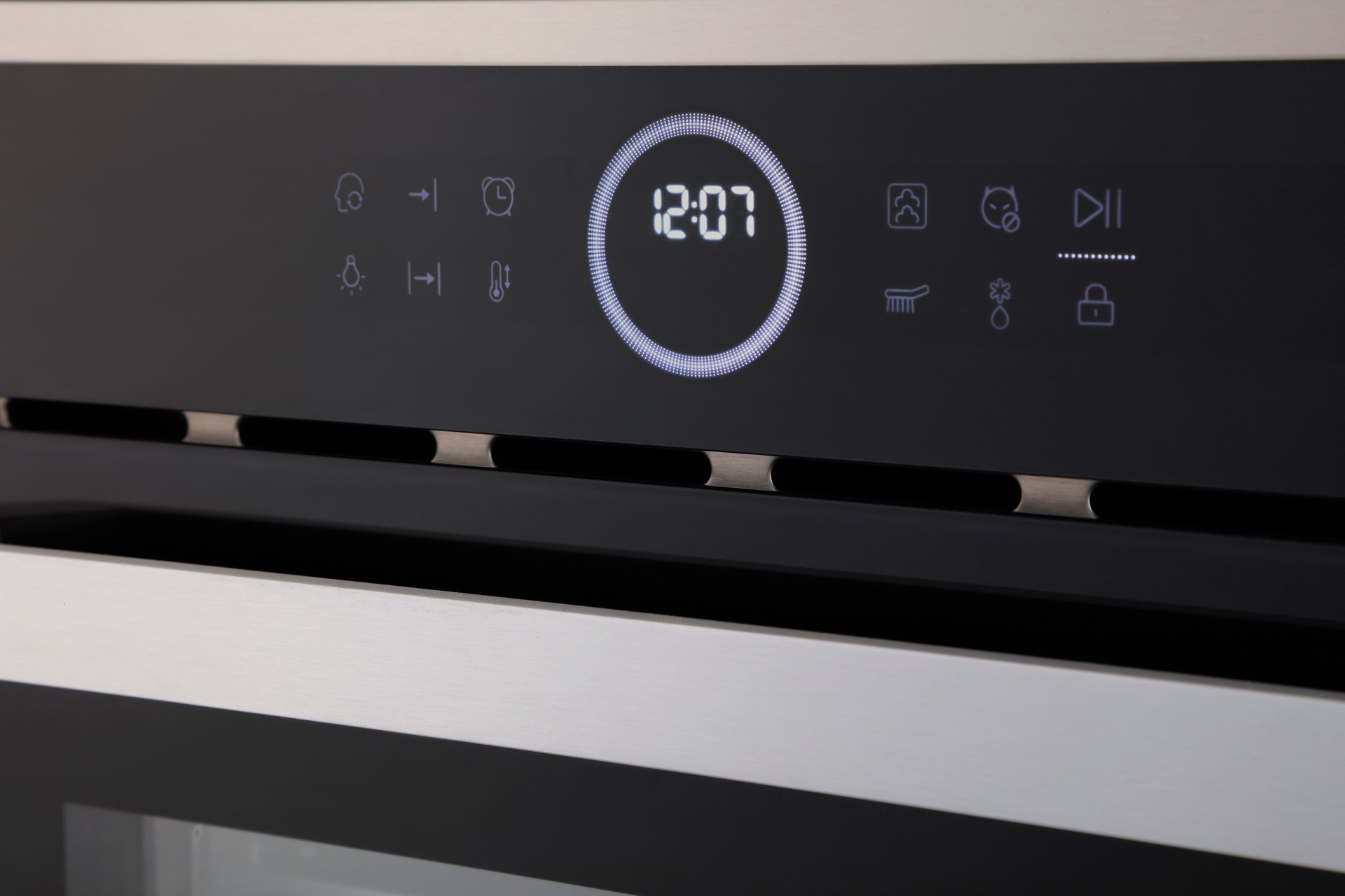 Digital display of steamer , close up digital display Kitchen appliances